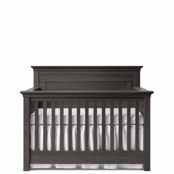 Convertible Crib Solid Back Oil Grey