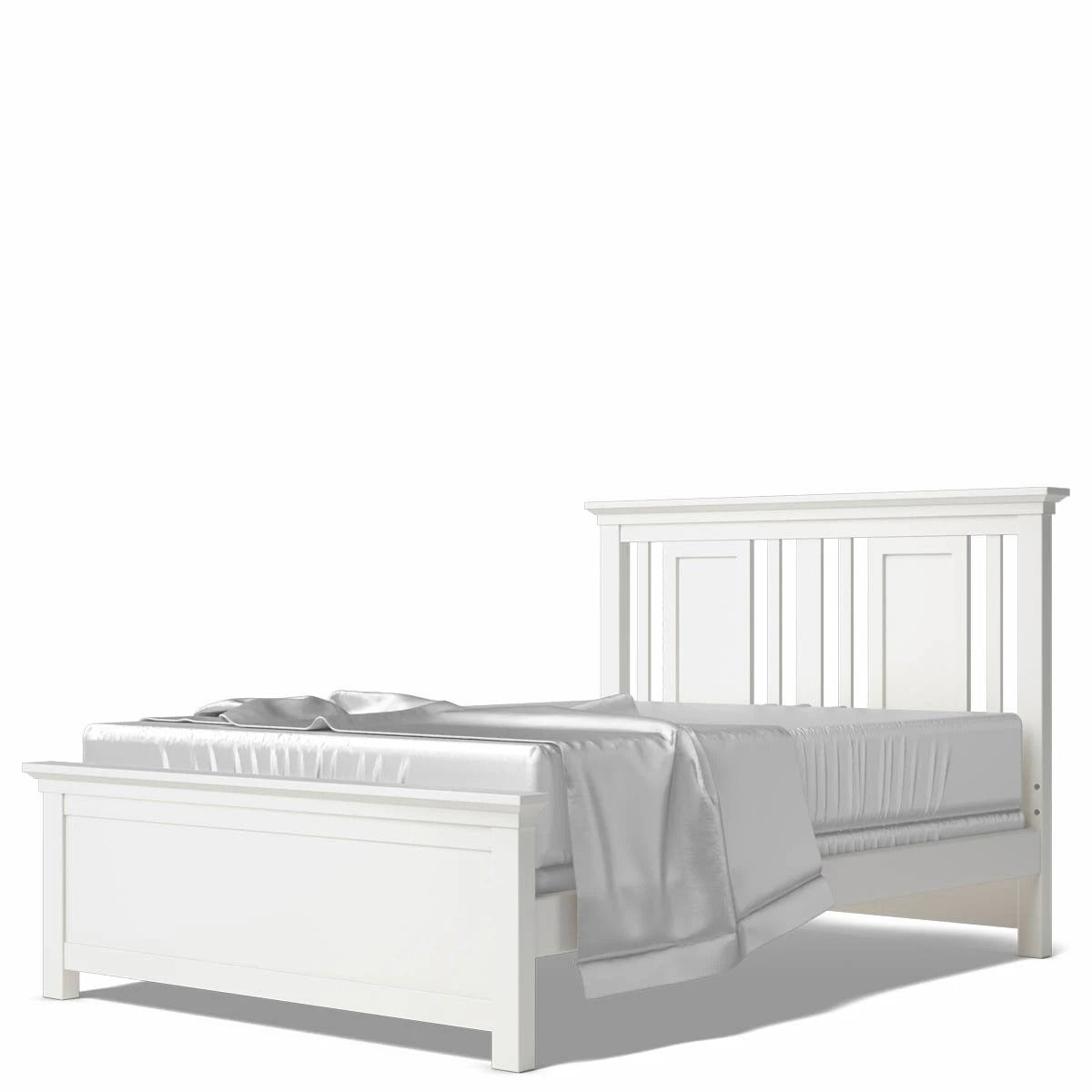 Full Bed Open Back Solid White