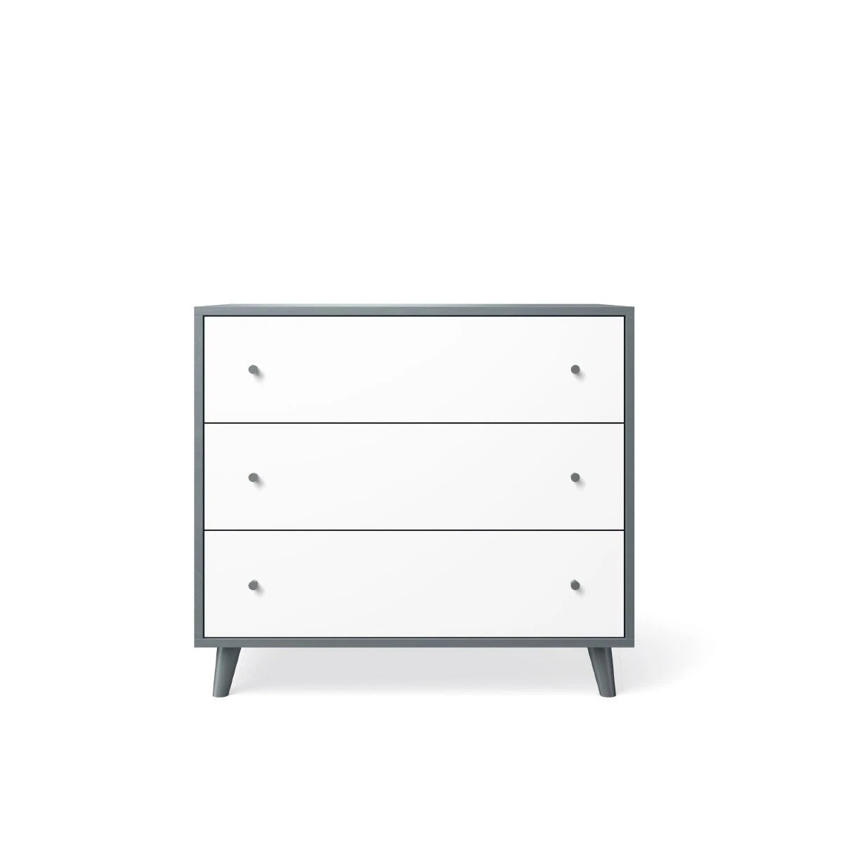 Single Dresser Washed Grey with Solid White