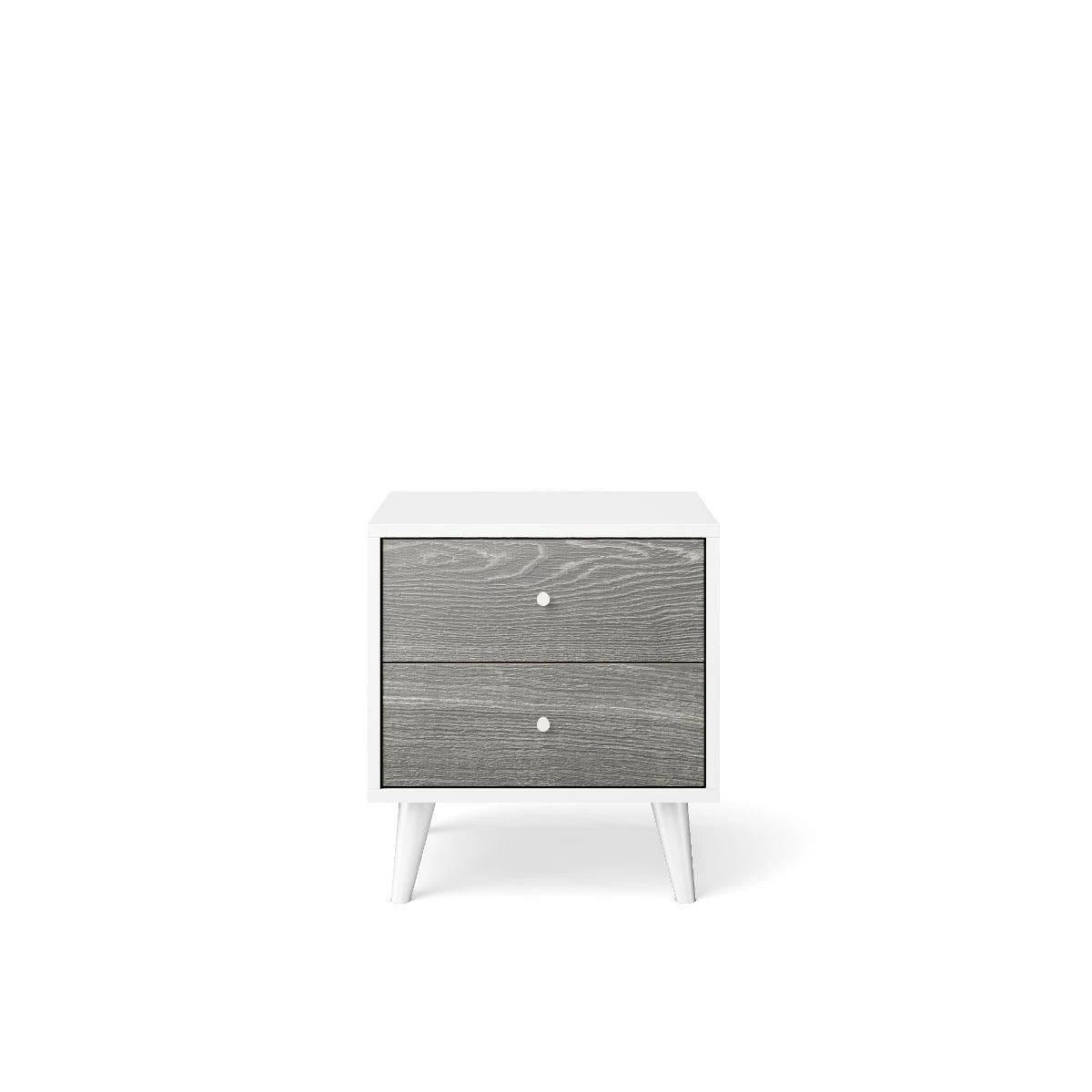 Nightstand Silver Frost with Solid White