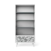 Bookcase Washed Grey with Stripe Laser Applique