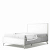 Full Bed Solid White and Silver Frost