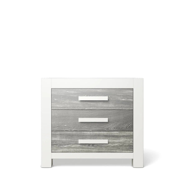 Single Dresser Solid White with Silver Frost