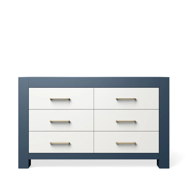 Double Dresser Navy with Solid White
