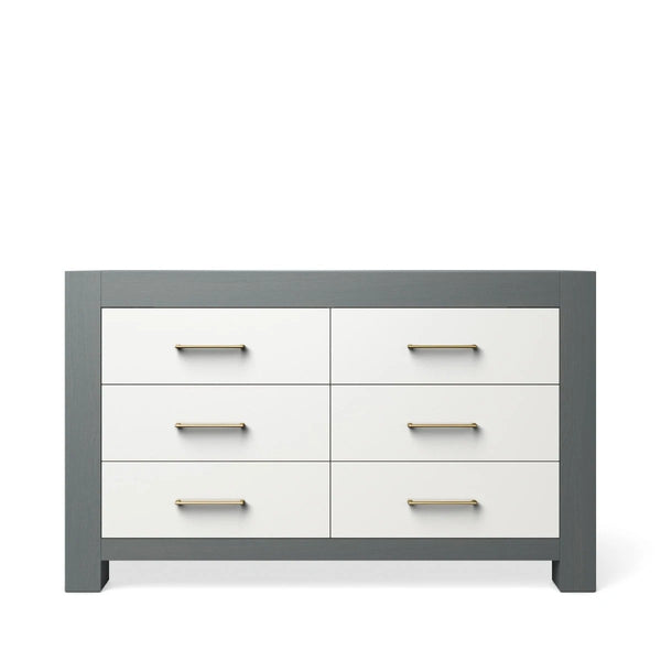 Double Dresser Washed Grey with Solid White
