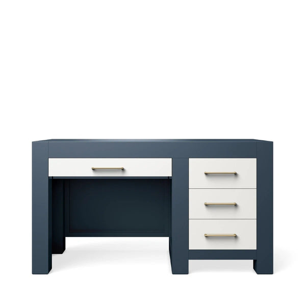 Desk Navy with Solid White