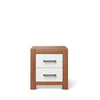 Nightstand Bruno Antico with Solid White