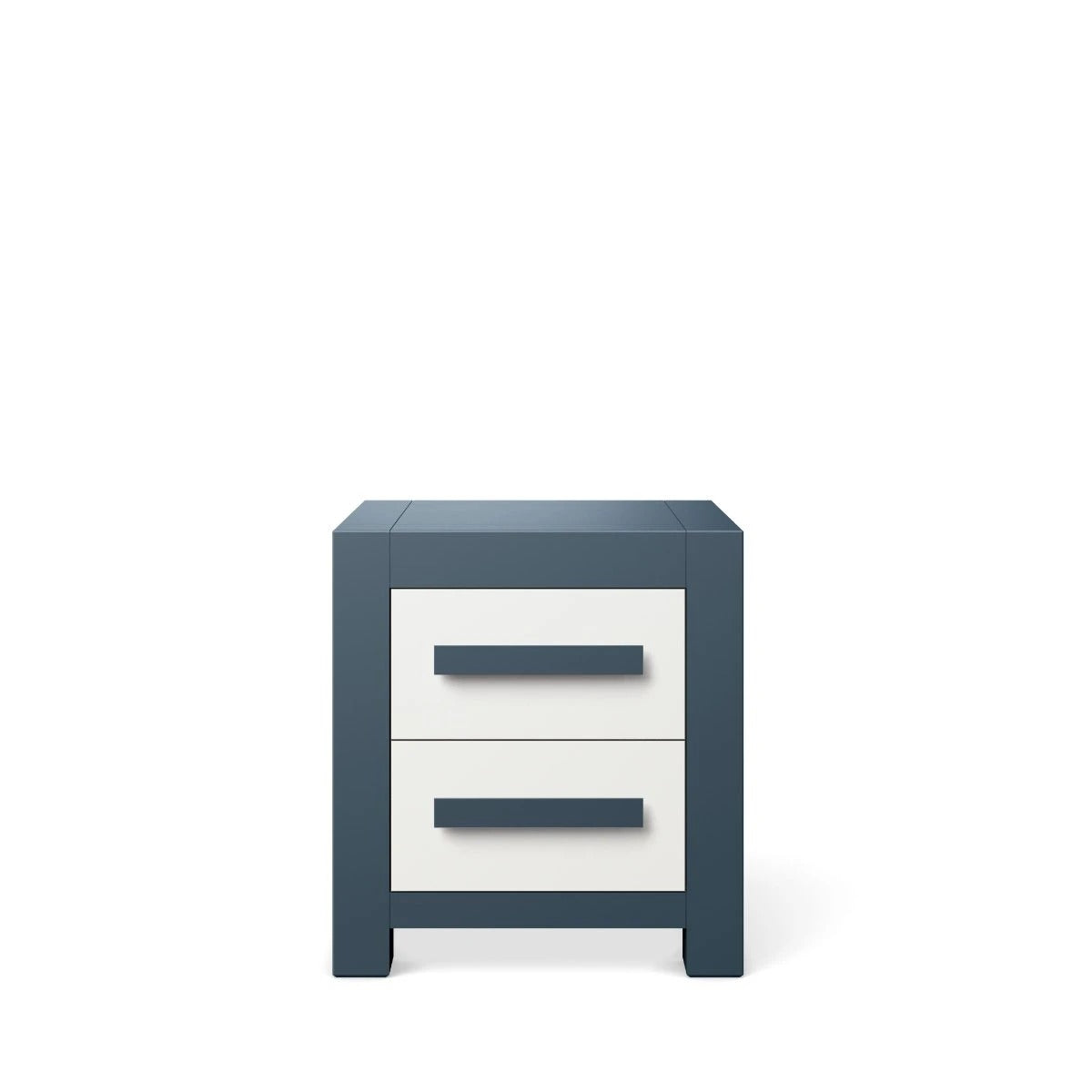 Nightstand Navy with Solid White