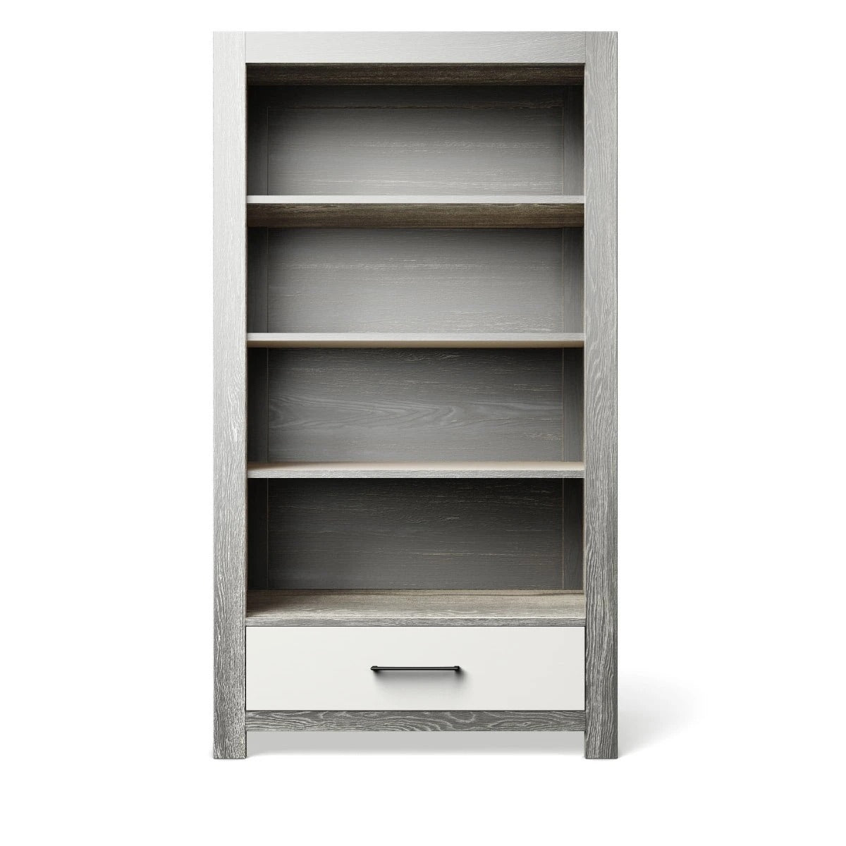 Bookcase Silver Frost with Solid White