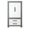 Armoire Washed Grey with Solid White