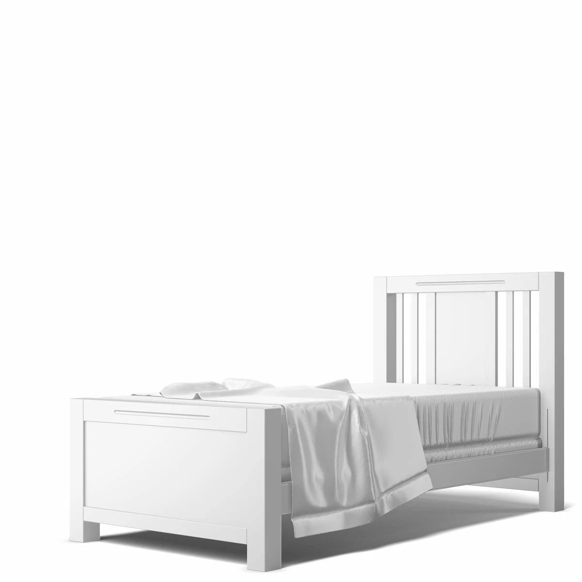 Twin Bed Solid White