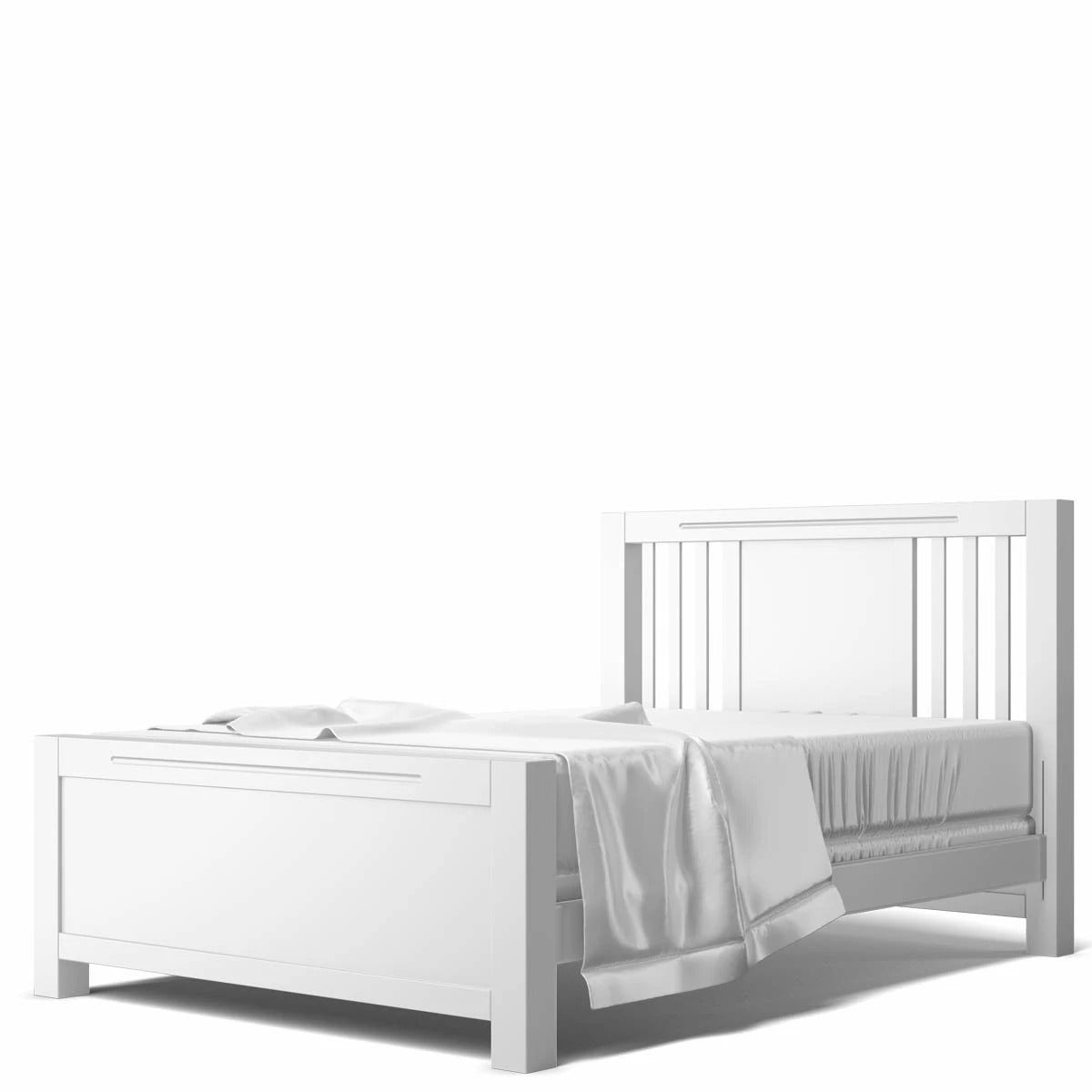 Full Bed Open Back Solid White