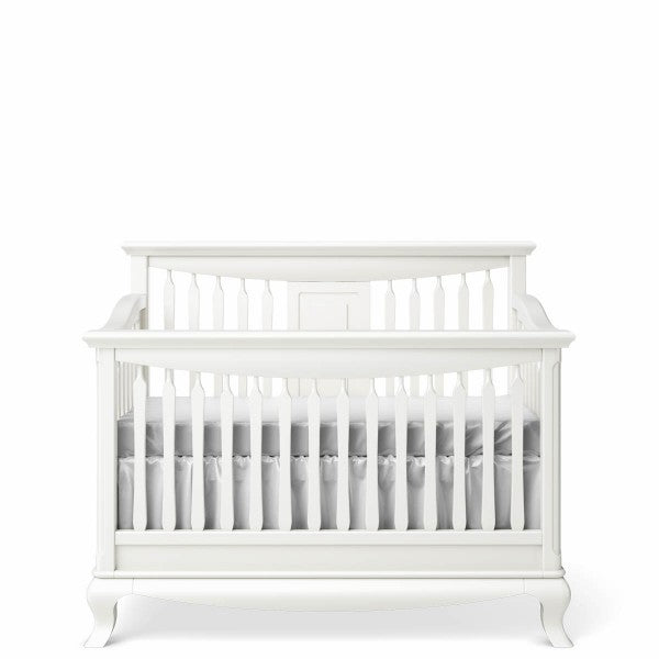 Open Back Crib Solid White