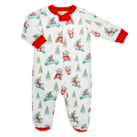 Santa Is Here Zipped Footie