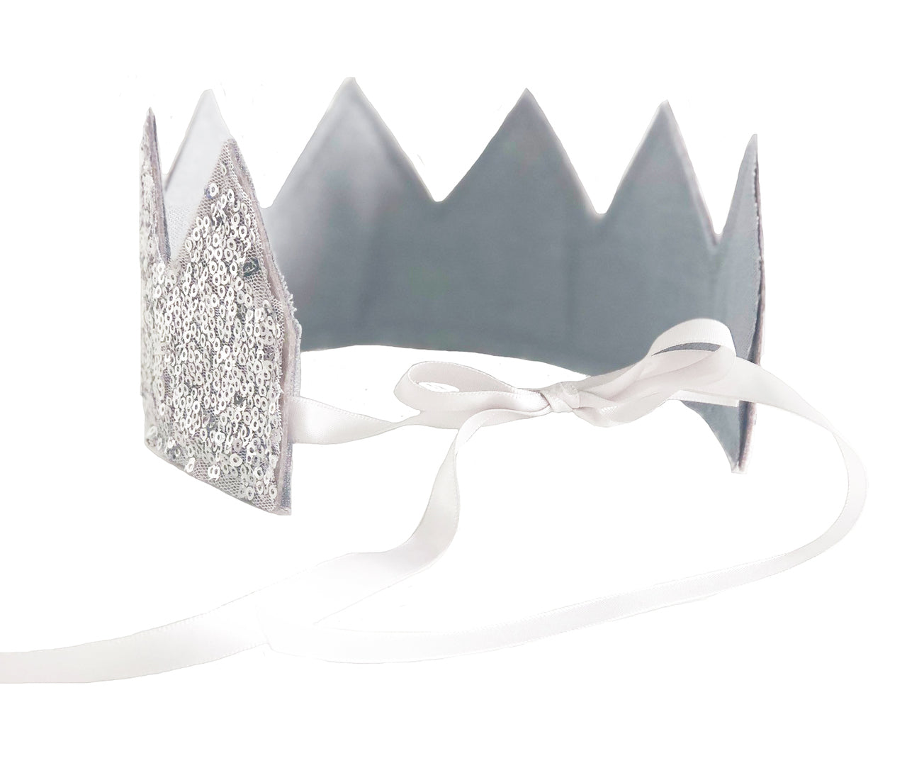 Sequin Sparkle Crown - Silver