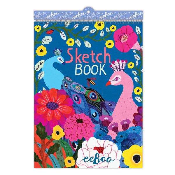 Sketchbook: Peacock & Flowers