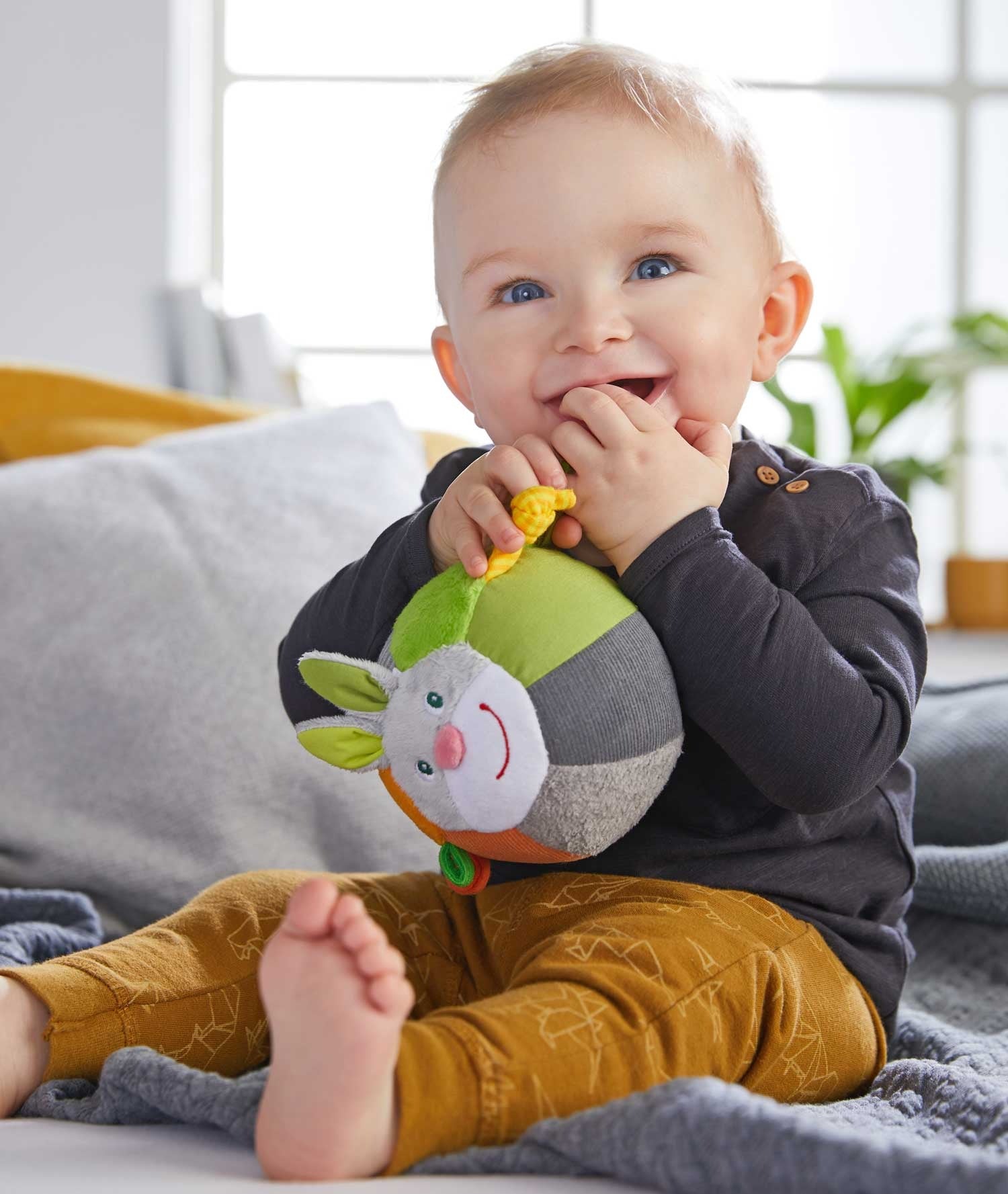 Haba Soft Bunny Ball with Rattling Effects