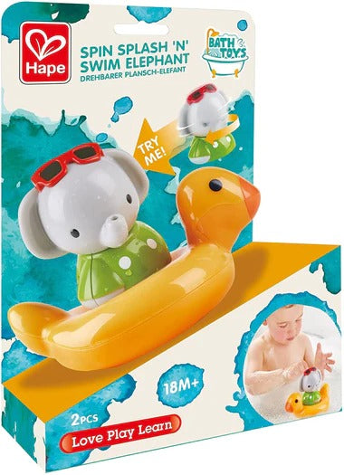 Spin Splash & Swim Elephant Color-Changing Spinning Float Bath Toy
