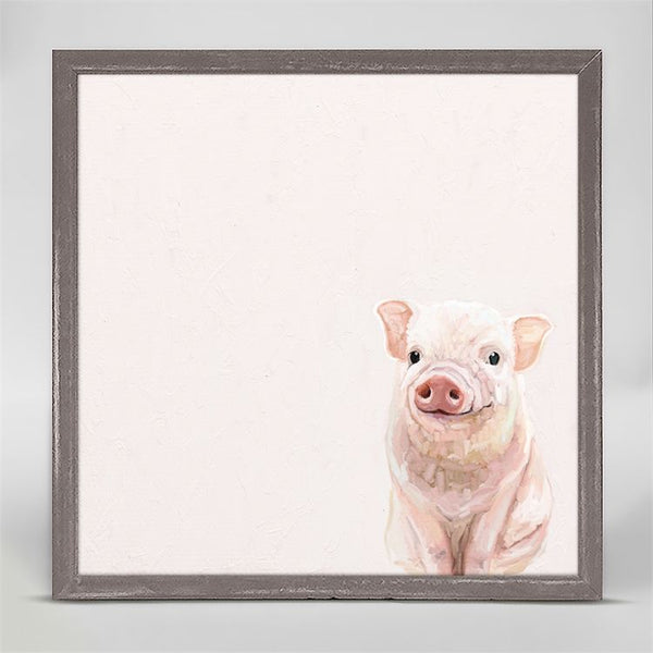 Spring Piglet, Mini Framed Canvas