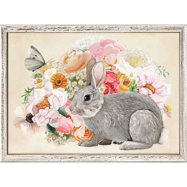 Springtime Bunny Cottontail, Mini Framed Canvas