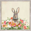 Springtime Bunny Garden Hare, Mini Framed Canvas