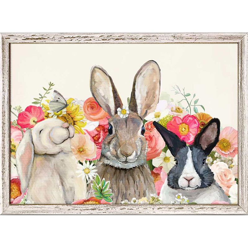 Springtime Bunny Pals, Mini Framed Canvas