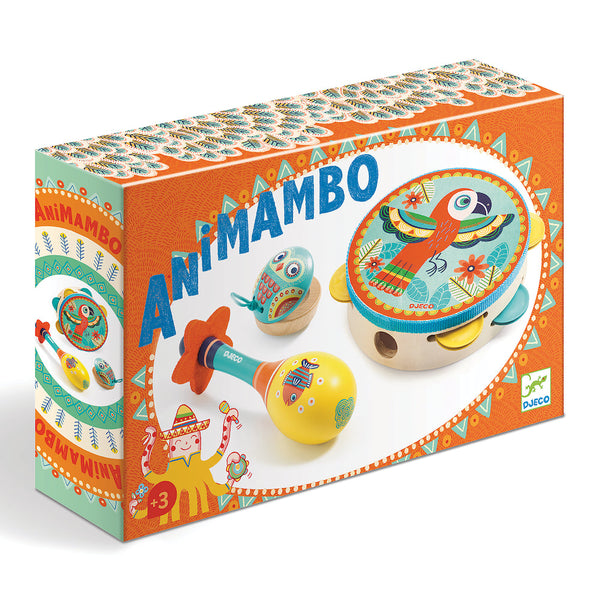 Animambo Tambourine, Maracas & Castanet Set