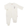 Welcome Baby Velour Magnetic Footie