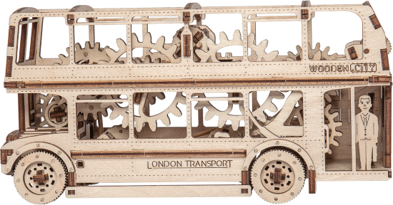 Wooden Mechanical Model: London Bus