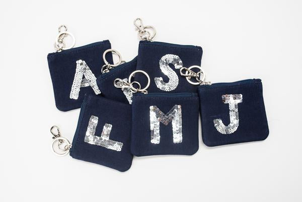 Jazz Letter Coin Purse, Navy