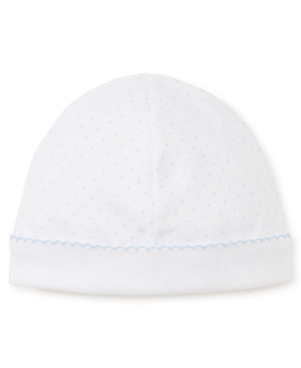 New Kissy Dots Hat, White/Blue