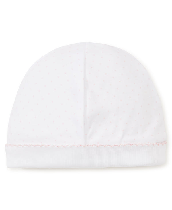 New Kissy Dots Hat, White/Pink